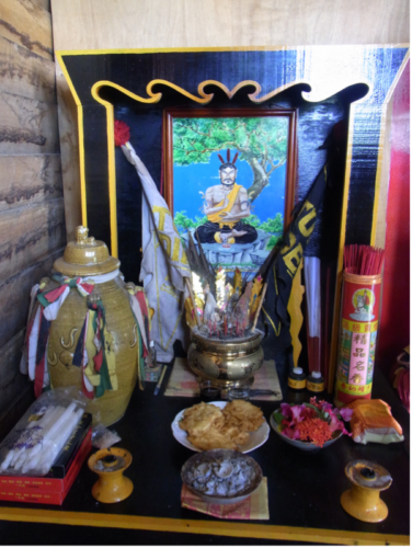 家庭内のラトッの祭壇と供物